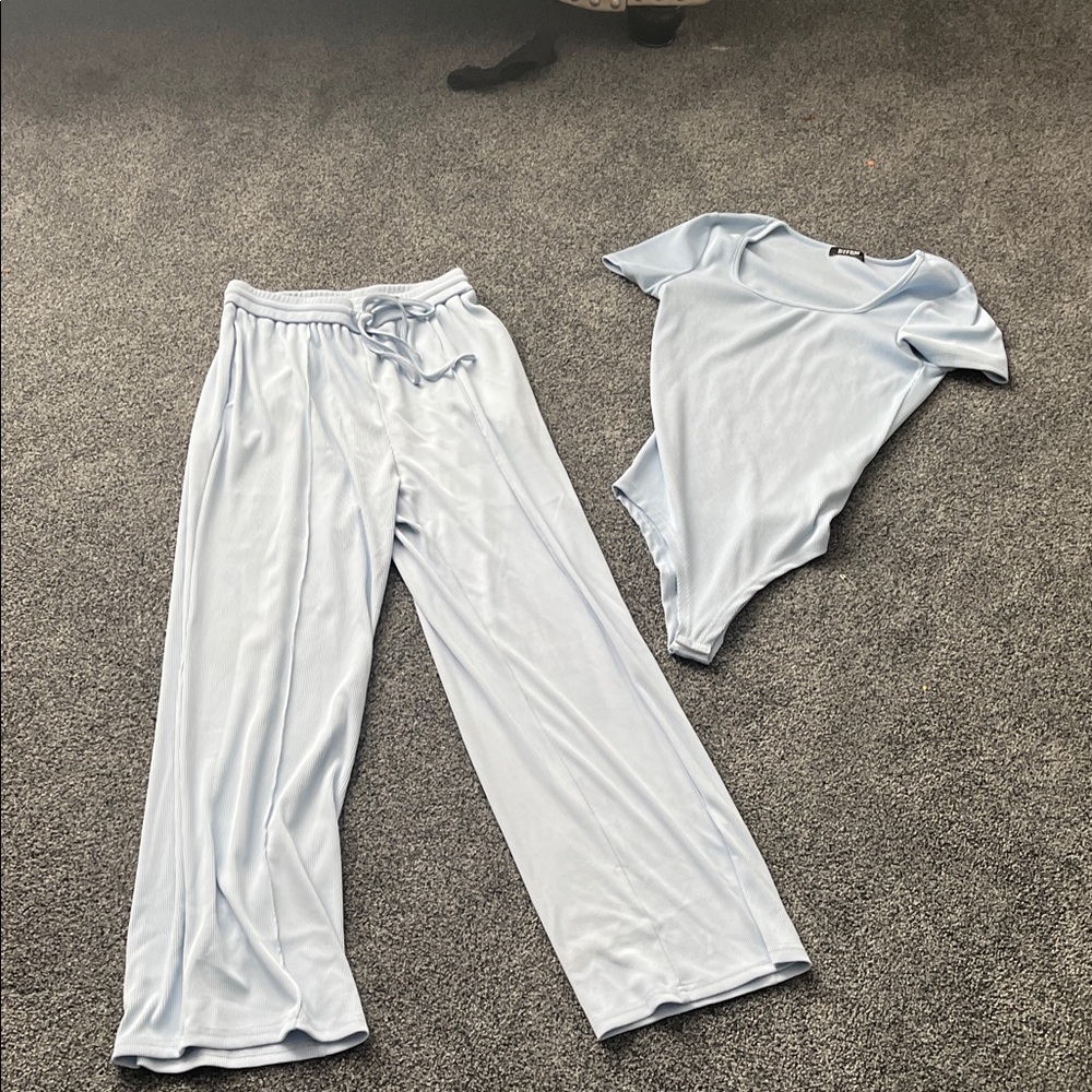 Elegant Light Blue Women's Jumpsuit